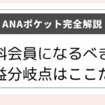 ANAポケットを完全解説した記事のアイキャッチ画像