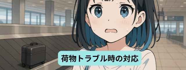 荷物トラブル時の対応という文字が入ったイメージ図