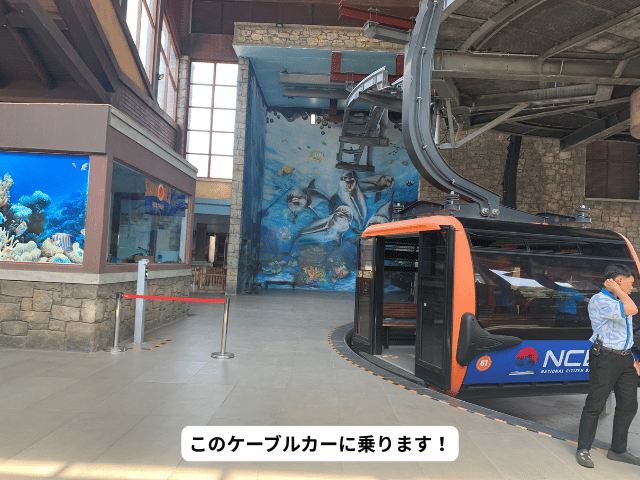ホントム島のケーブルカー