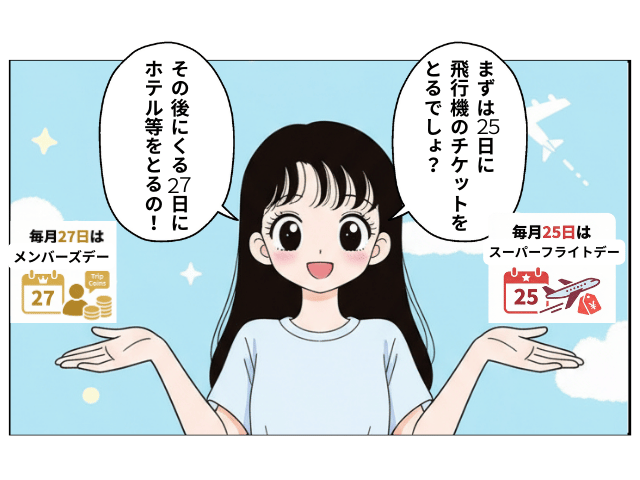 Trip.comで深夜が安いは ほぼ神話!?というマンガのページ